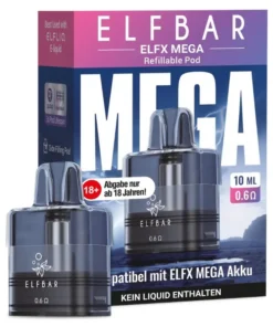Elfbar Elfx Mega 0,6 Ohm Pod 10ml (1 Packung)