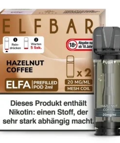 Elfbar Elfa Pod Hazelnut Coffee 20mg Nikotin 2ml (2 Stück)