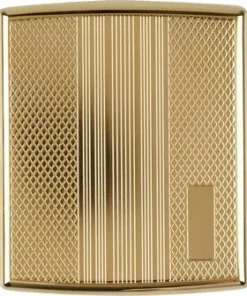Zigarettenetui Metal Streifen/Rauten gold