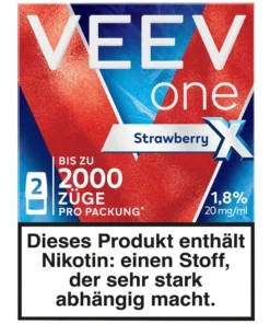 VEEV ONE Pods Strawberry Extra 20mg Nikotin/ml (2 Stück)