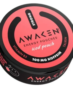 Awaken Energy Pouches Iced Peach 100mg Koffein 12g (20 Stück)