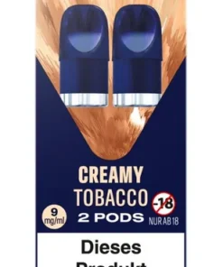 blu bar Pod Creamy Tobacco 9mg Nikotin/ml (2 Stück)