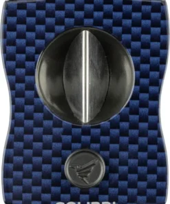 COLIBRI Zigarrenabschneider V-Cut” blau/Carbondruck”