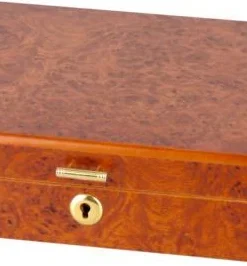 Humidor Wurzelholzdekor abschließbar für ca. 10 Zigarren
