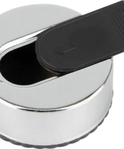 Taschenascher rund chrom poliert/schwarz