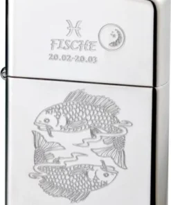 Original ZIPPO chrom poliert Fische