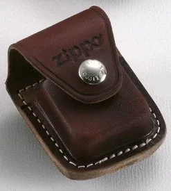 ZIPPO Ledertasche braun mit Clip 60001218