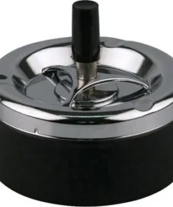 Drehascher chrom/schwarz 11cm