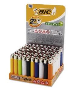 Einwegfeuerzeug Stein BIC Mini farblich sortiert Steller mit 50 Stück