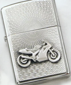 ZIPPO chrom gebürstet Motorrad Emblem 2000225
