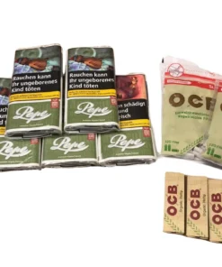 5x Pepe Rich Green + 2x OCB Organic Slim Filter + 3x OCB Organic Hemp Papers