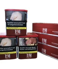 3x Dosen L&M Premium Tobacco Red (65g) + 600 L&M red Hülsen