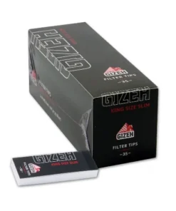 GIZEH Black Filter Tips Slim 24×35 Blatt