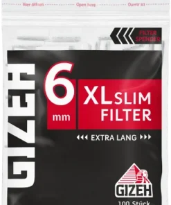 GIZEH Black XL Slim Filter 20×100