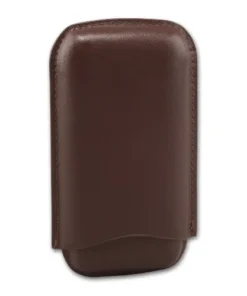 Cigarrenetui 3er Leder braun Corona kurz 15 x 8 cm