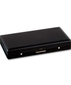 Zigarettenetui Metall 12er PEARL schwarz 100 mm mit Clip