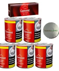 Convent American Blend 5 Dosen +1000 Zigarettenhülsen Convent + Aschenbecher