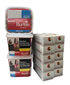 3x Burton RED Volumen 250g Eimer + 2000 Harris rot Hülsen