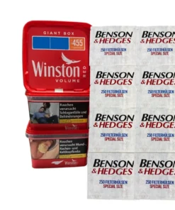3x Winston Giant Box Eimer + 2000 Benson Extra Hülsen