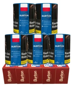 5x Dosen Burton Blue 120g & 1000 Burton Hülsen