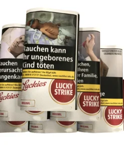 6x Pouches LUCKY STRIKE Original Red + 1 Feuerzeug