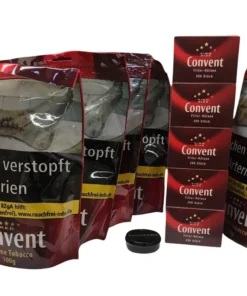 Convent Volumentabak 5 Beutel 100g + 1000 Convent Hülsen + Aschenbecher
