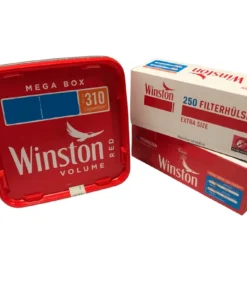 1x Winston Tabak Eimer + 500 Winston Extra Hülsen