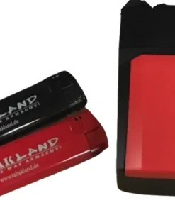 Zigarettenbox 1Gizeh Kunststoff f. 21 Zigaretten + Zwei Feuerzeuge