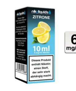 NIKOLIQUIDS Zitrone 6 mg
