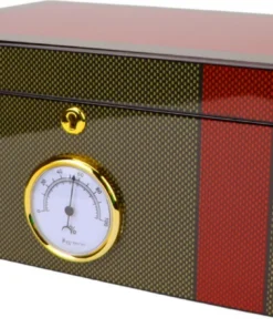 Humidor carbonfinish grün/orange glänzend