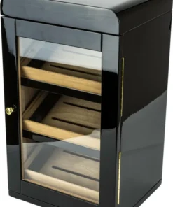 Humidor-Schrank schwarz glänzend