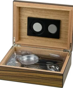 Humidor-Set Zebra Finish matt für ca. 25 Zigarren