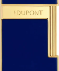 DUPONT Slimmy blau Lack/gold 028001 Jet Feuerzeug nicht gefüllt