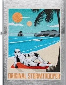 Zippo chrom gebürstet color Stormtrooper Beach