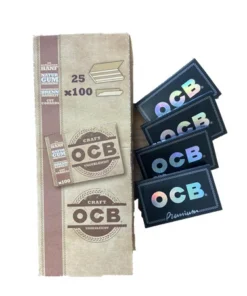 OCB Craft Ungebleicht 25×100 + 4 OCB Schwarz Kurz