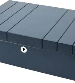 Humidor dunkelblau matt für ca. 30-40 Zigarren