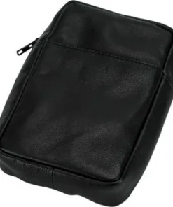Passatore Pfeifen- Multifunktionstasche Leder schwarz 3er