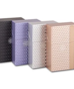 Zigarettenbox Kunststoff CHAMP Diamonds 4 metallicfarben sortiert