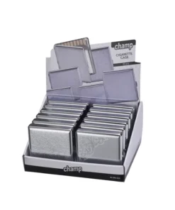 Zigarettenetui 20er Metall CHAMP Silber mit Clip