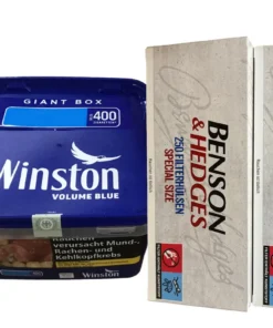Winston Volumentabak Blue Giant Box 165g + 500 Benson Extra Hülsen