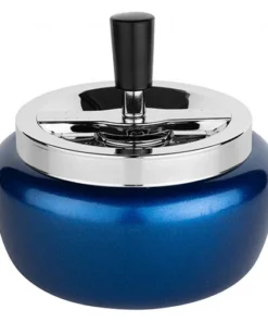 Schleuderascher Metall blau chrom Ø 13 cm