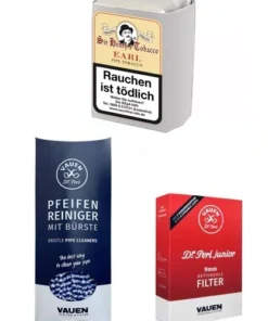 SIR HENRY’S Pfeifentabak + 100er Filter + Reiniger blau/weiß