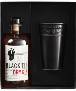 Geschenkset: Black Tie Gin No. 1 47,4% vol., 0,7l + Porzellanbecher
