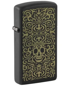 ZIPPO schwarz matt Skull Design 60006595