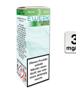 E-Liquid E’WERK Ice Breeze 3 mg (Menthol)
