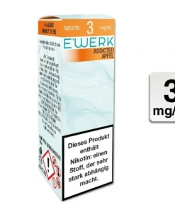 E-Liquid E’WERK Addicted 3 mg (Apfel)