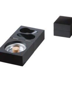 Pfeifenascher ANGELO Holz schwarz 2 Ablagen 20 x10 x 4,3 cm