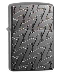 ZIPPO black ice Geometric Wave Design Deep Carve 60005201