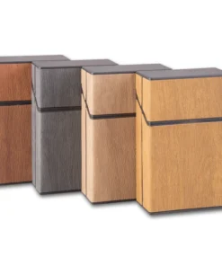 Zigarettenbox Kunststoff CHAMP Holzoptik 4 Farben sortiert