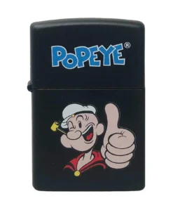 Zippo Popeye black matt Druck
